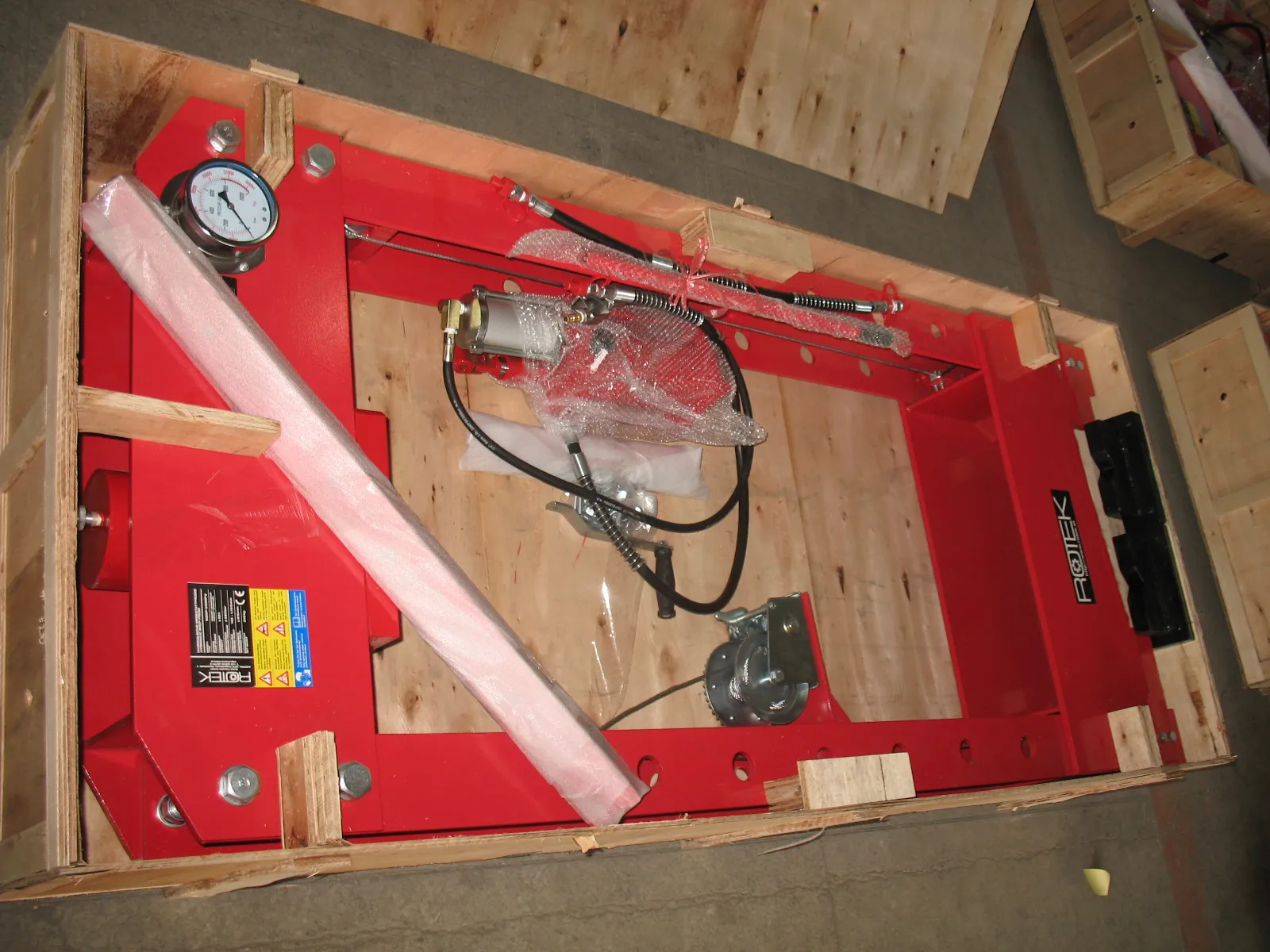 Double Pump 50 Ton Hydraulic Shop Press  Machine With Gauge