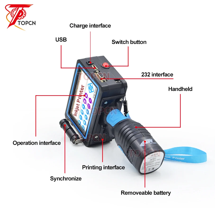Bar code inkjet printer manual batch date coding machine