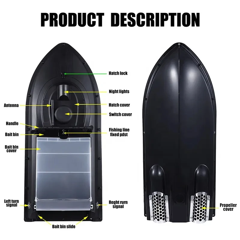 Free Shipping JABO2AG 20A*2 Two Li Battery Auto Return Lures Baiting Autopilot Plastic Hull GPS Fishing Bait Boat Jabo 2 2A 2AG