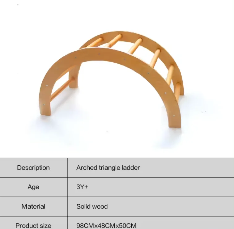 wooden Triangle Climber Kids Climbing ramp foldable slide climbing toys for toddlers climbing frame ladder