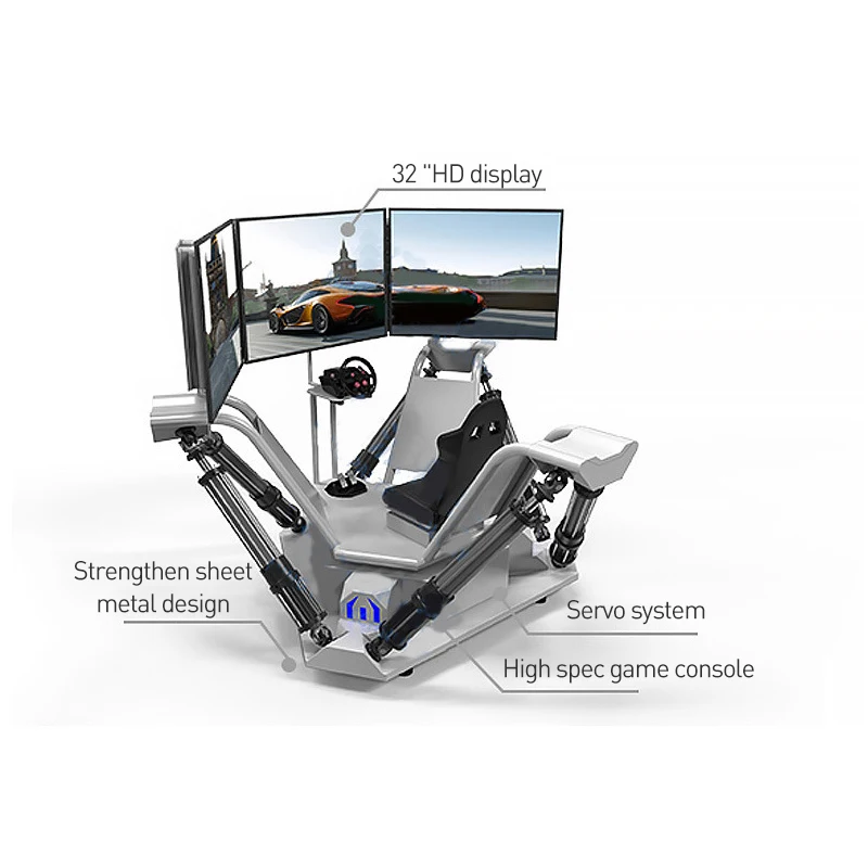 Hot Sale VR Equipment 9D Racing Simulator 3 Screen Car Racing Game Machine For Game Center