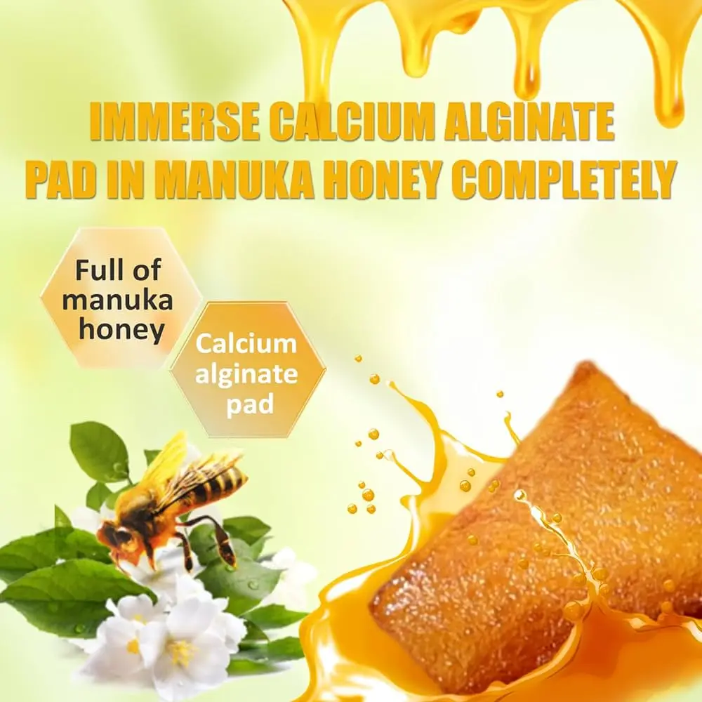 Sterile Manuka Honey Calcium Alginate Dressing For Hospital Wound Care