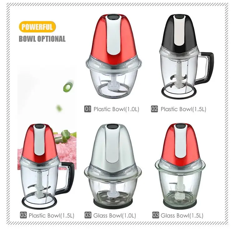 500W 1.5L Electric Portable Multifunction Food Chopper high quality Meat Grinder vegetables chopper blender for Household