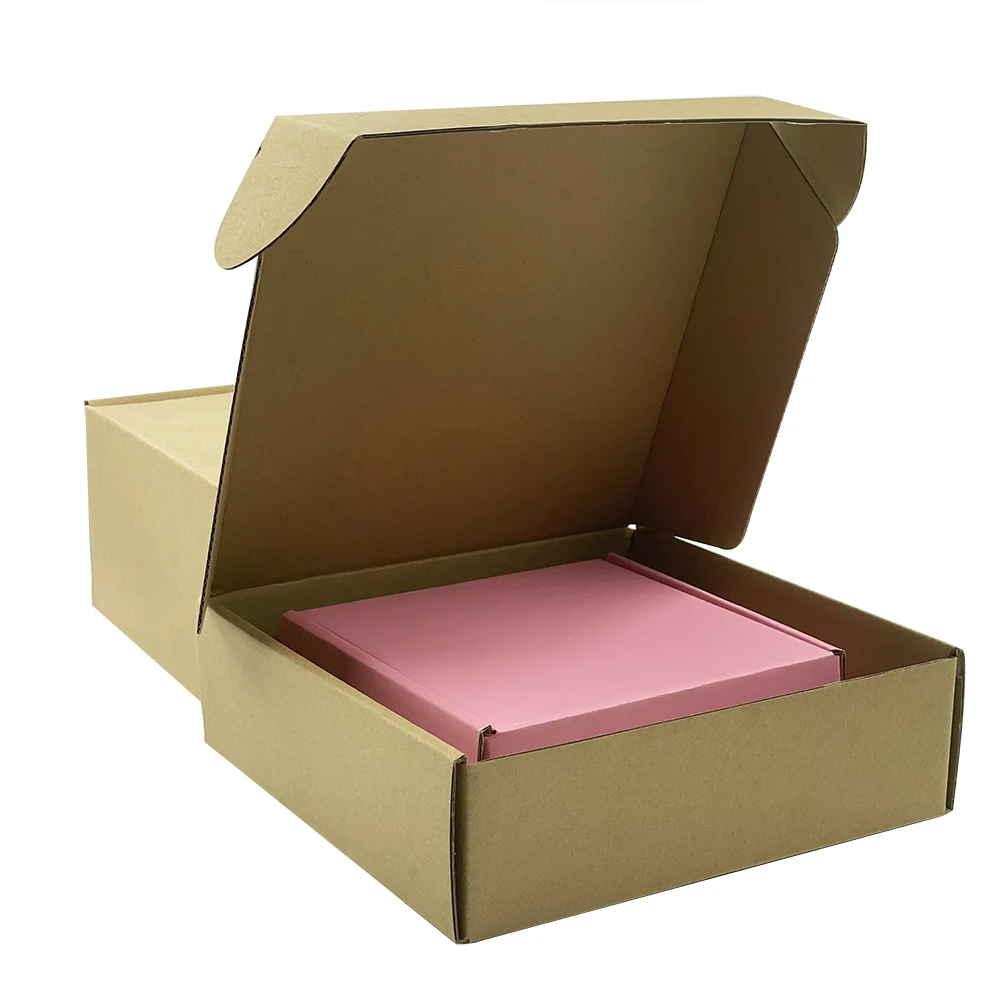 mini Brown 9x6x2 shipping box for clothes wholesale Corrugated Red a6 posting box Kraft Mailing Boxes for Small Business