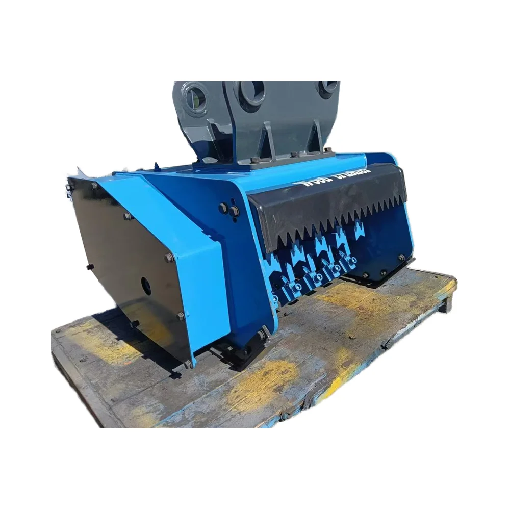 excavator accessory timber crusher hydraulic log cutting shredder excavator wood crusher for forestry
