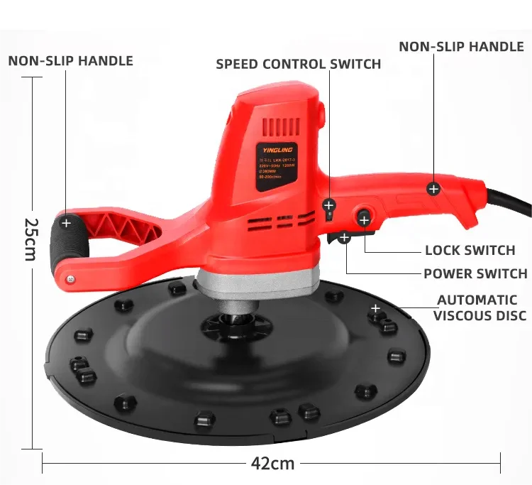 New Condition Portable Electric Automatic Rendering Machine Hand-Held Wall Plastering Tool with Engine Wall Leveling Feature