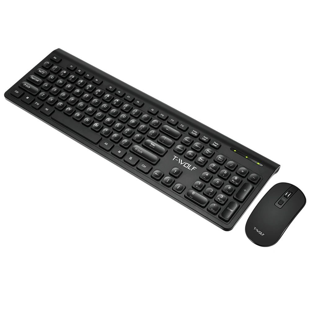 Customized New Product TWOLF Customized SPANISH RUSSIAN keyboard and mouse wireless office keyboard and mouse combo for daily