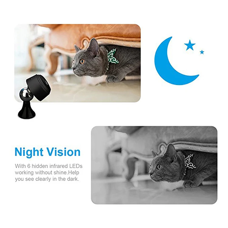 
Amazon Best Seller Mini Spy Camera WiFi Hidden Camera Wireless HD 1080P Indoor Home Small Spy Security Cameras/Nanny 