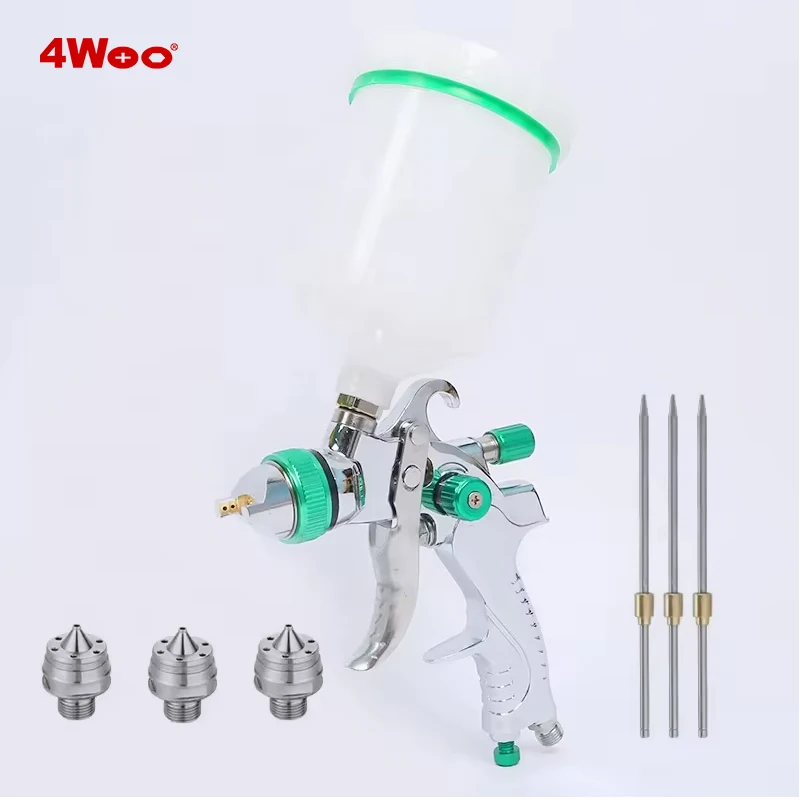 Handheld Lightweight HVLP Paint Spray Gun 1.4mm 1.7mm 2mm 600cc Car Painting Fine Detail Hvlp Air Spray Gun