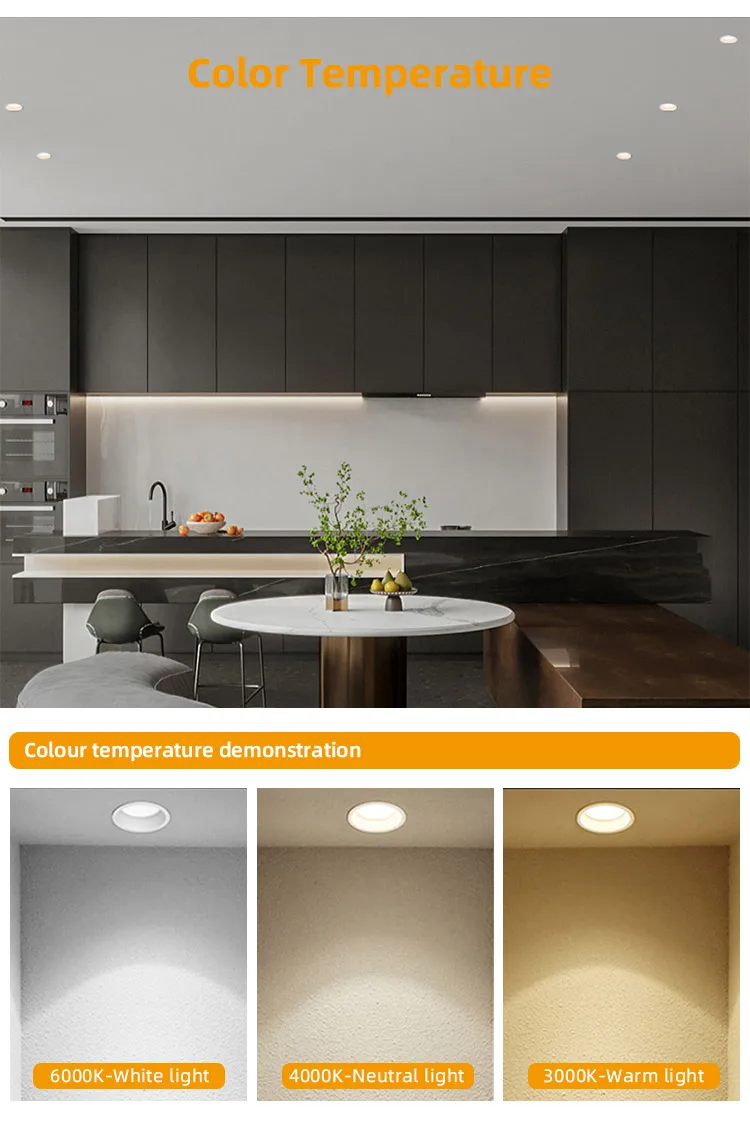 BT Mesh group control Smart downlight dimmable COBWW led lights APP Alexa Google home Wifi Smart LED down light