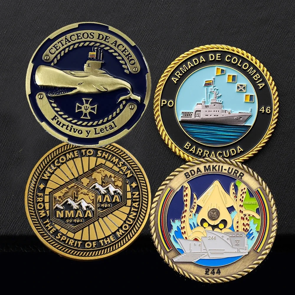 Manufacturer Custom Coins Personalized Custom Your Own Logo 3D Zinc  Gold Silver Metal Enamel Collection Challenge Coin