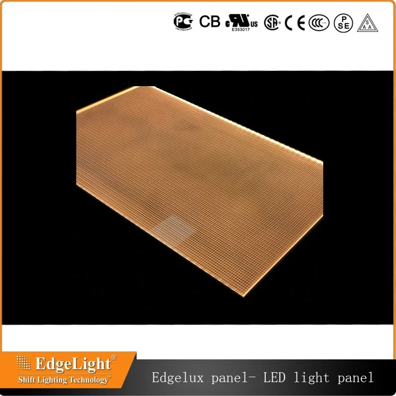 Edgelight Pattern Curved Led Signs Acrylic Base Light Guide Plate Super Bright Ultra Thin Led Panel Light CE UL Approved