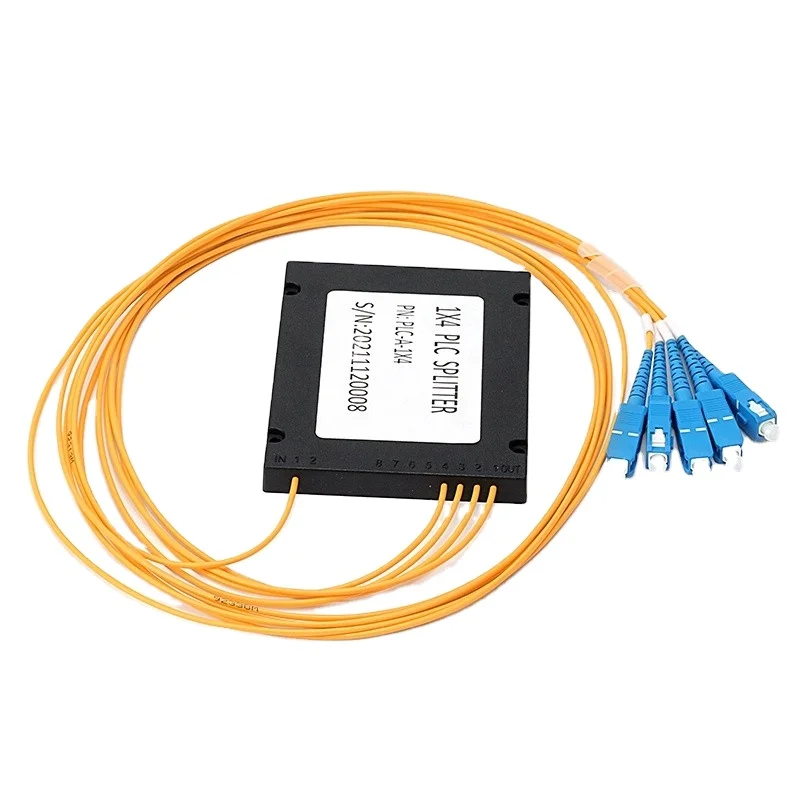 Top Quality GPON OLT ONU 2.0mm Cassette Type ABS Box 1*4 1*8 1*16 Fiber Optic PLC Splitter with SC UPC Connector PLC Splitter