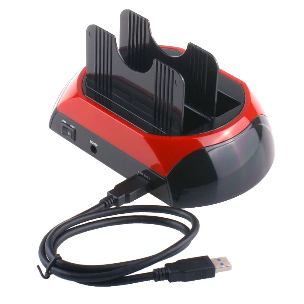 USB 3.0 to IDE SATA Hard Disk OTB Cloning Dock All in One HDD Docking Station Dual Bay 2.5 Inch 3.5 Inch eSATA With Card Reader