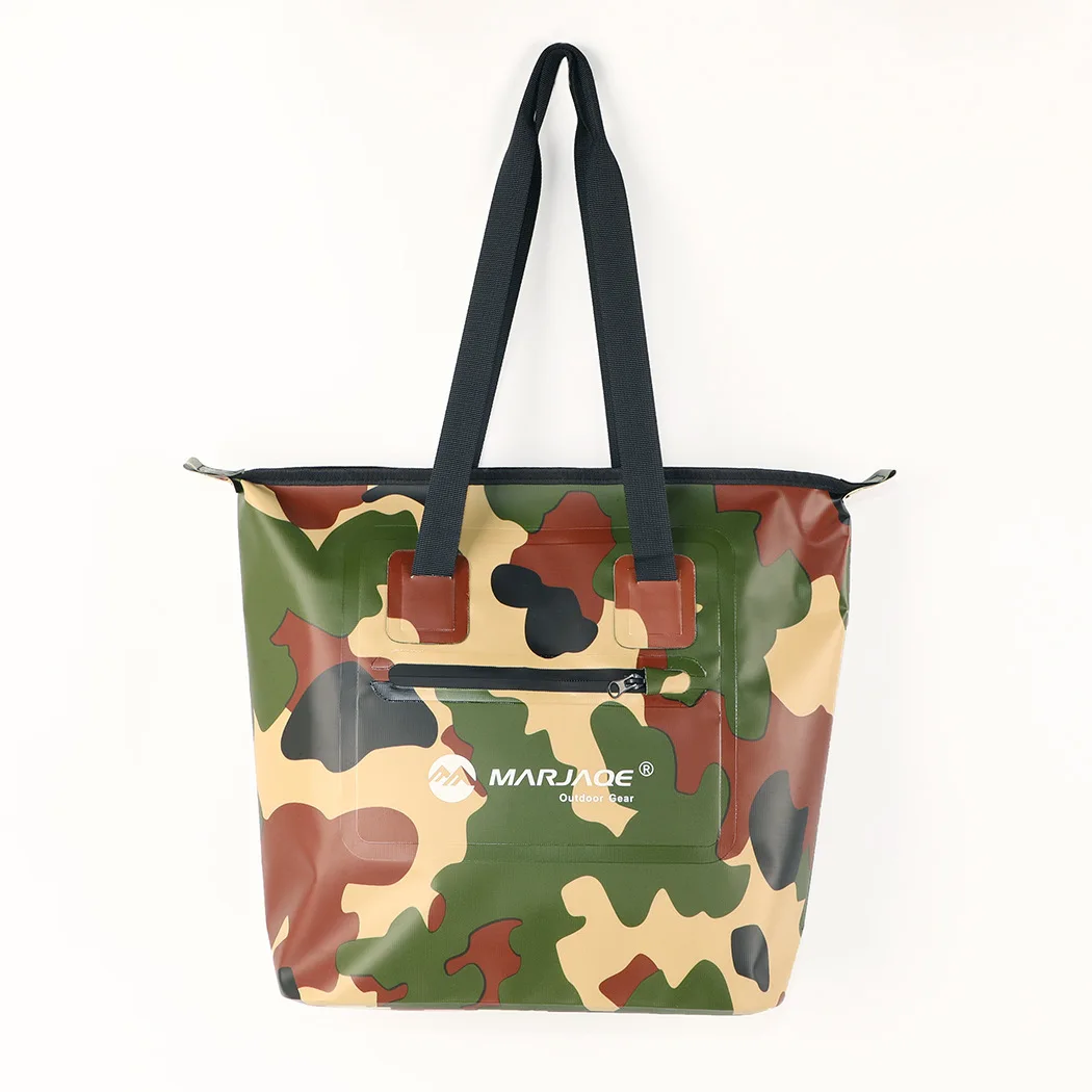 Waterproof Tote Bag pvc 500D tarpaulin shopping bag with zipper pocket camo handbag camouflage Beach Shoulder Bags
