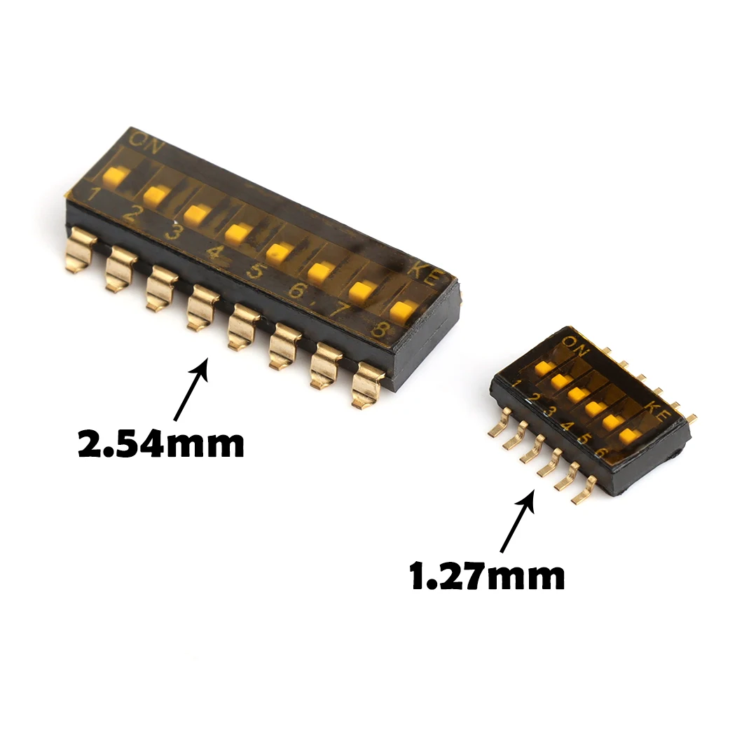 DIP черный переключатель фортепиано 1 27 мм 8 позиций SMD SMT 127