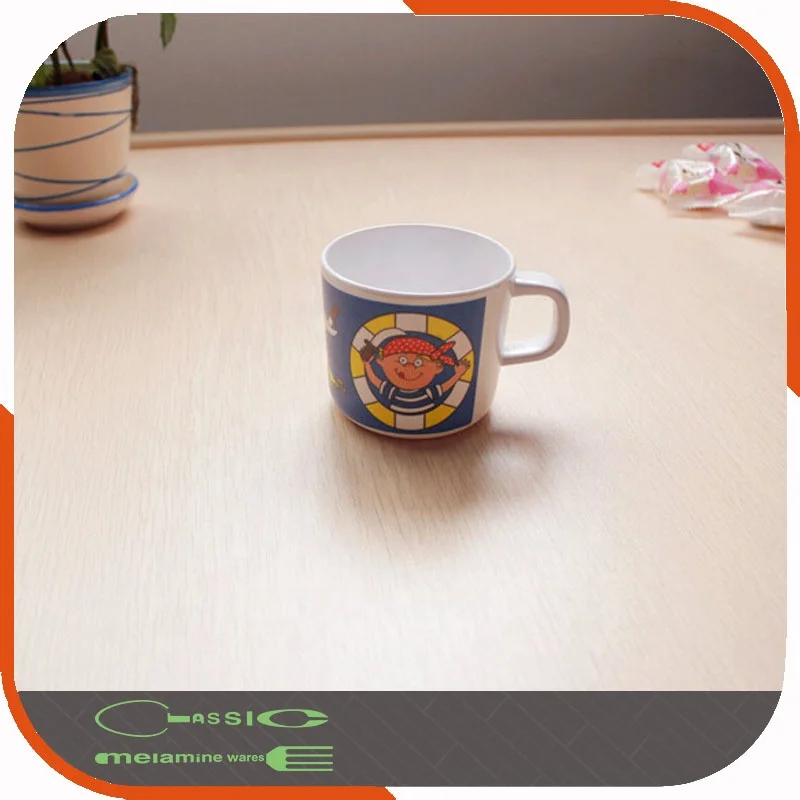 Cute Printing Melamine Kids Cup With Handle