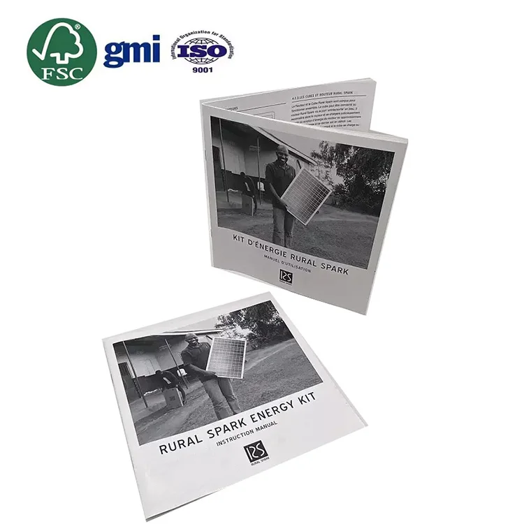 Сертифицированная Fsc ручная брошюра для продукта на заказ руководство книга буклет по эксплуатации