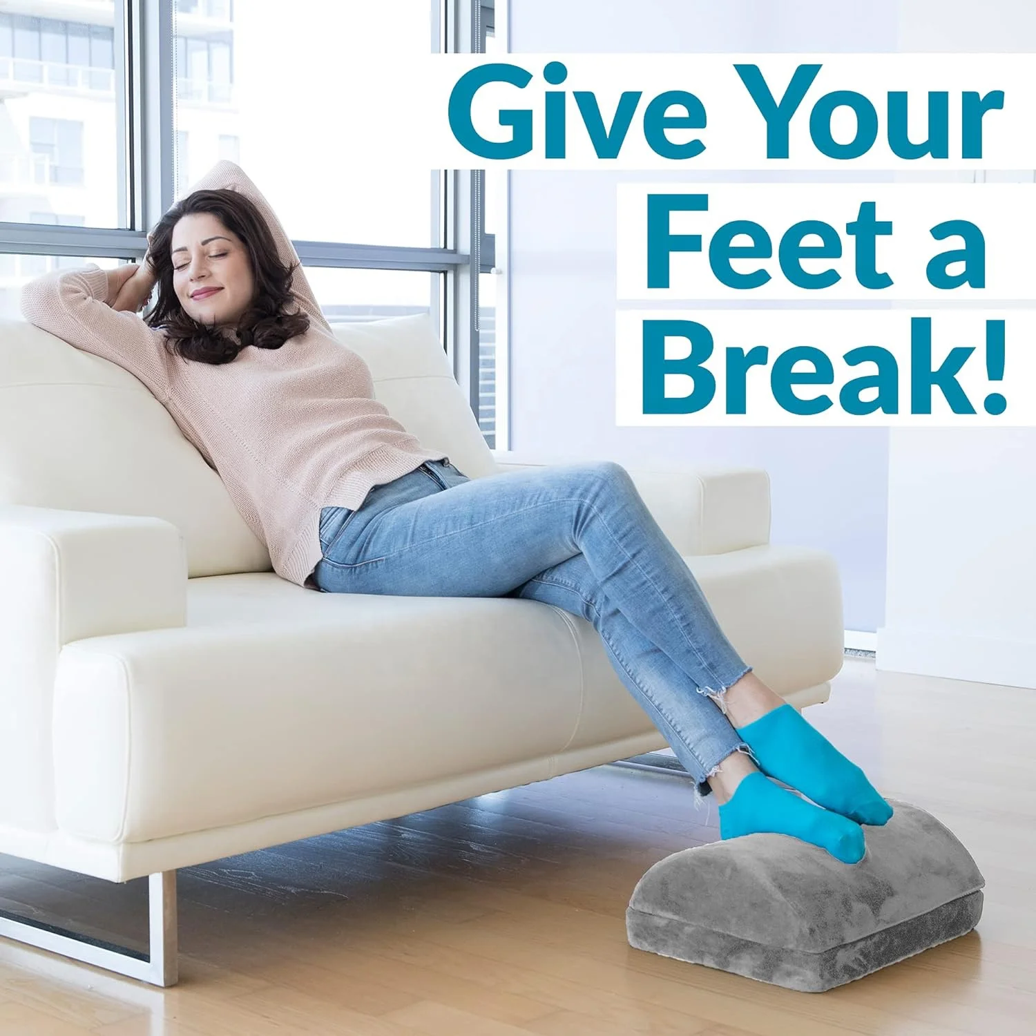 Foot Rest Under Desk for Office Use Adjustable Height Memory Foam Foot Stool Under Desk for Office Chair & Gaming Chair