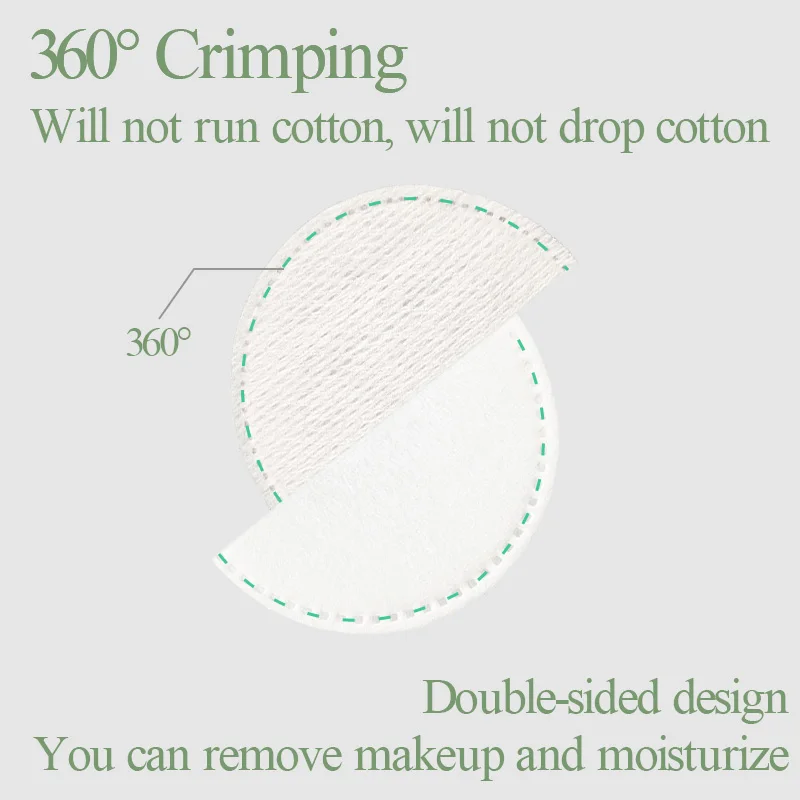 Source factory custom organic cotton material makeup remover cotton Spire process round makeup remover cotton