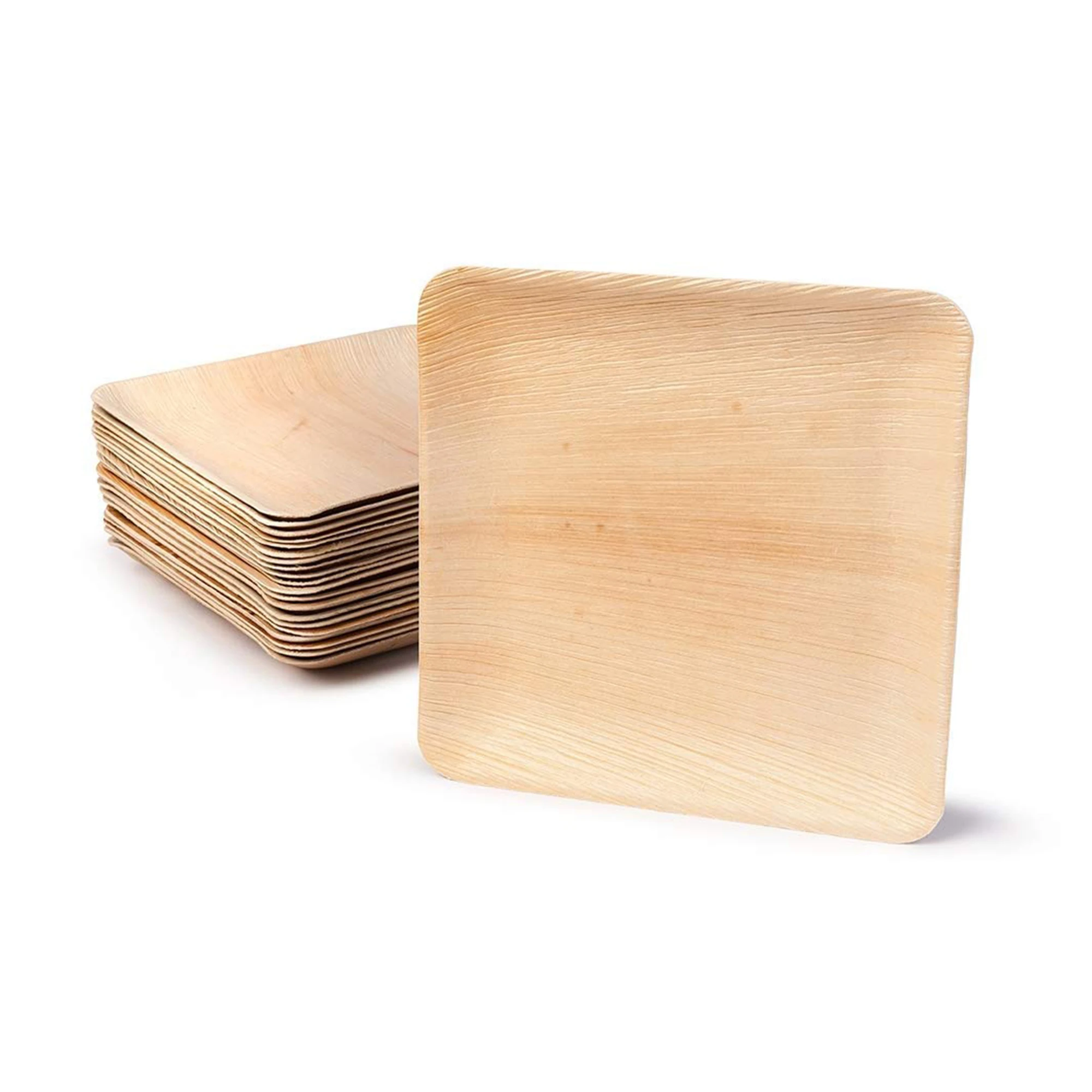 Bamboo Eco-Friendly 100% Natural Bio Degradable Organic Palm Tree Leaf Stealth Disposable Plates