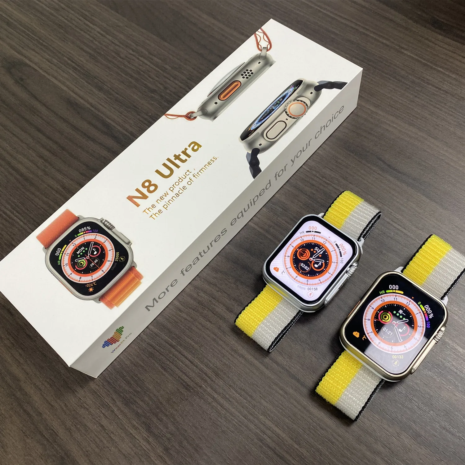 2022 N8 ultra thin watch,NFC wireless charge Blood pressure watch 8 ultra 45mm,2022 latest iwo watch ultra WearFit pro app