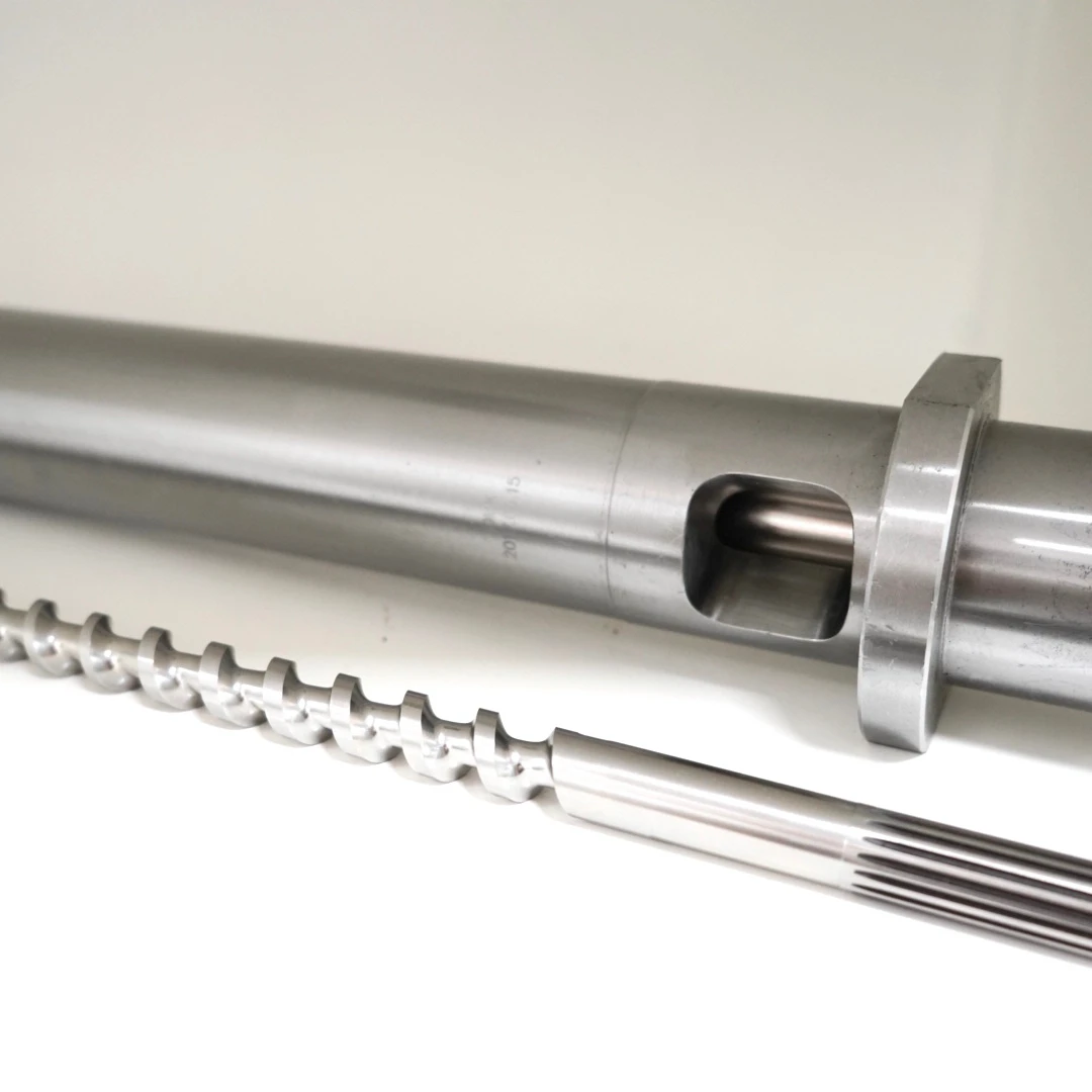 38CrMoAlA Alloy Structural Steel Injection Molding Bimetallic Screw And Barrel For Plastic Extruder Machine