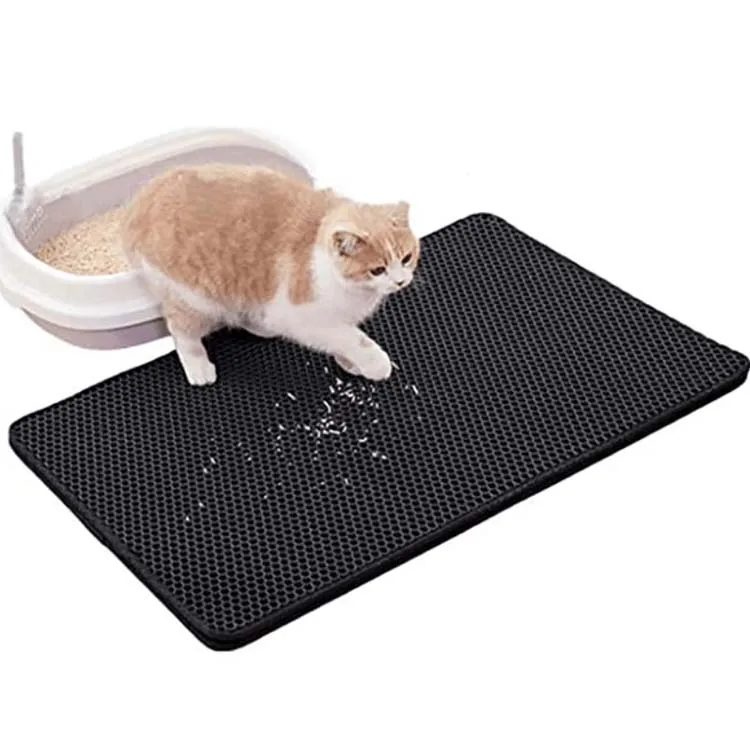 Factory Wholesale Box Double-Layer Trapper Waterproof Pet Cat Litter Mat Double Layer