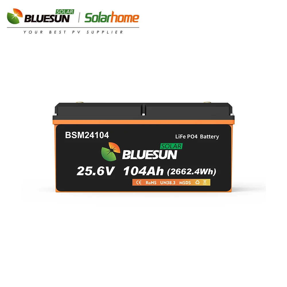 Bluesun Lithium Battery 12V 104AH 208AH 24V 104AH High Power Wholesale Economical High-quality Charge 6000 Times For House use