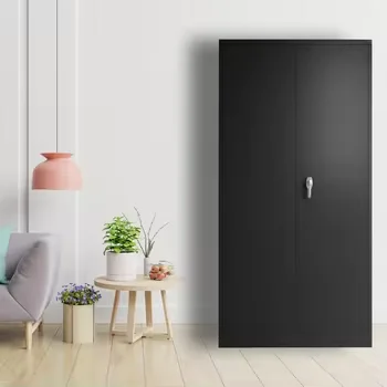 Office Metal Tall Garage Storage cabinet Adjustable Shelves Locking 2 Doors steel cupboard Filing Cabinet