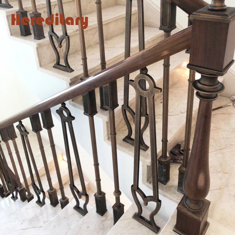 Modern Minimalism Aluminium Alloy Banister Handrail Luxury Staircase Railings Cast Aluminum Deck Railing