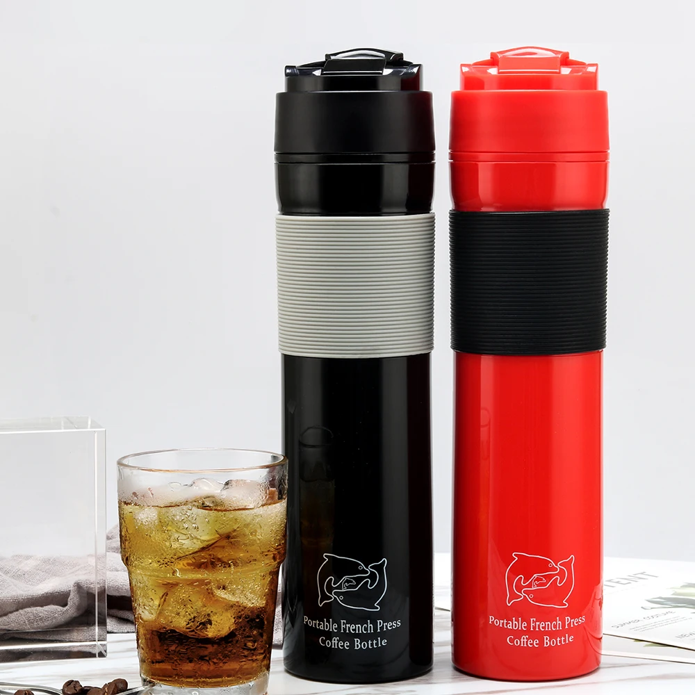 350ML Portable Finest Filtration Water Isolation  French Press which cheap price and Conveniently carry for outdoor usage