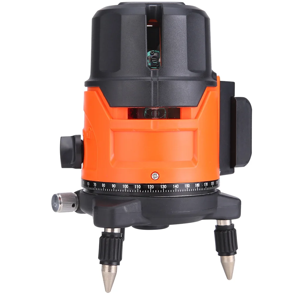Factory supply Green 5 line laser level with box li-ion battery type-C charger automatic self-leveling rotary cross line