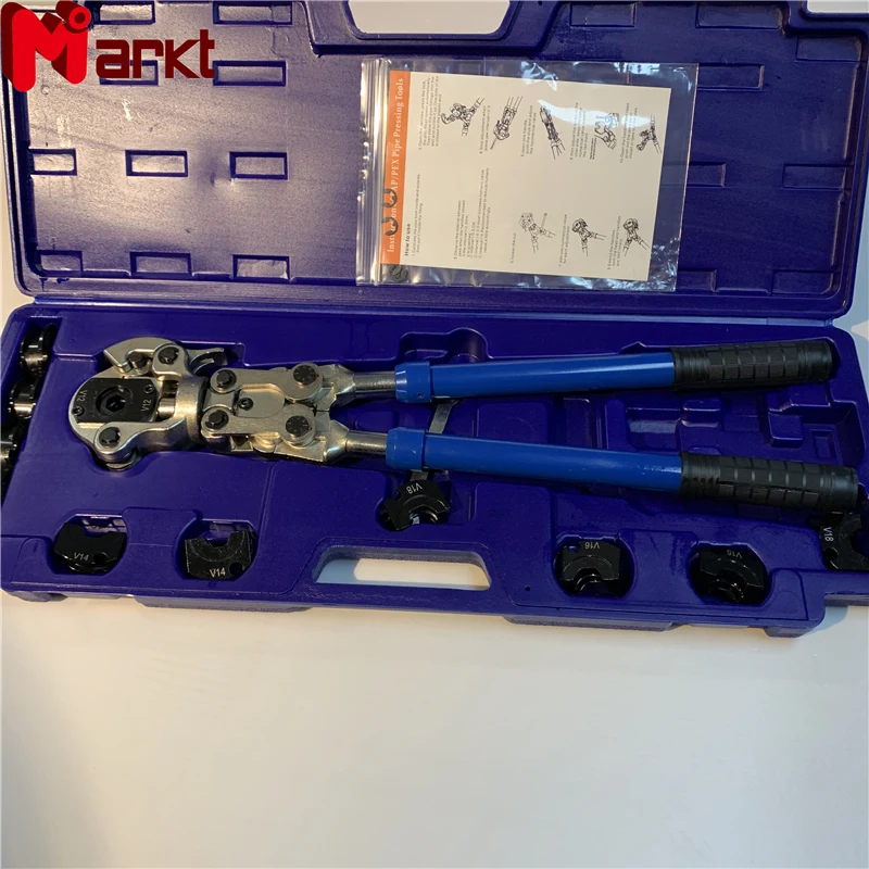 Manufacture supply hand manual pipe fitting crimping tool set for 16-32mm plastic pex pipe