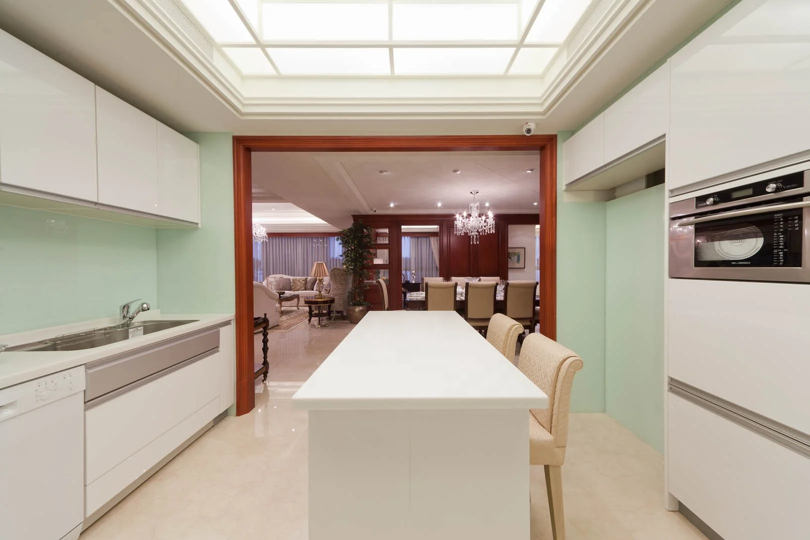 Ais Modern Designs High End Affordable Custom Furniture Used Small Full White L Shaped Melamine Kitchen Cabinets From China