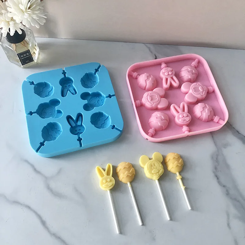 Custom Silicone Chocolate Molds 3D Straw Topper Cat Dog moldes silicona para fondant Jelly Lolly Baking Molds