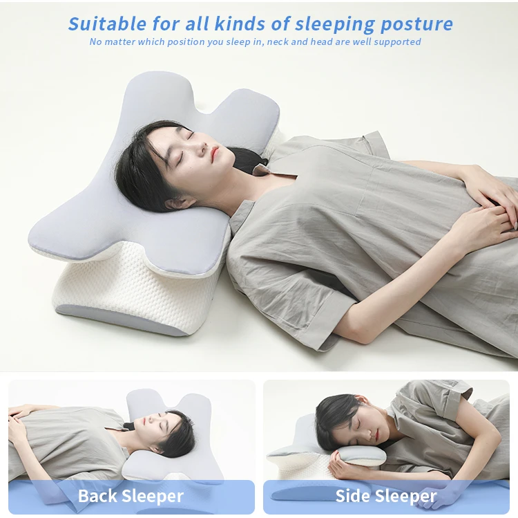 LIANDA P-105 Custom LOGO Bed Cervical Orthopedic Neck Rest Memory Foam Pillow Orthopedic Contour Pillow