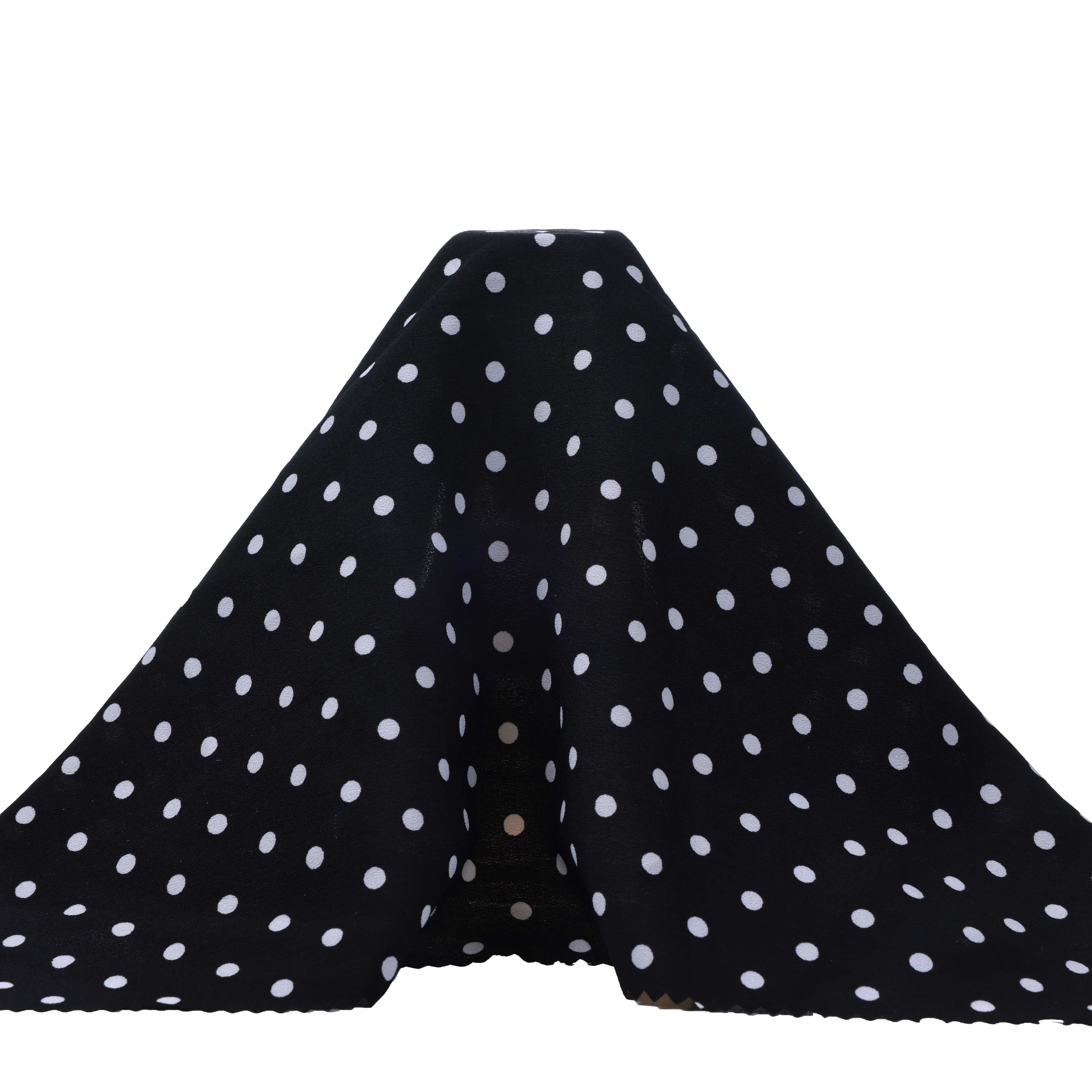 2026 ITY textured white dot fashion moss crepe fabric printed