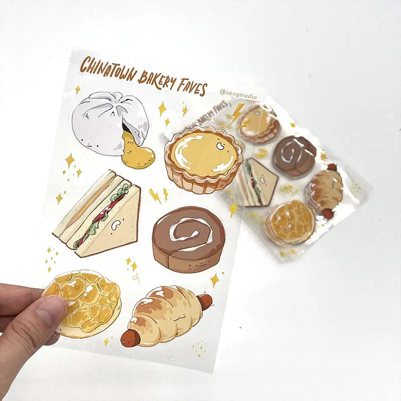 Hot Seller Custom CMYK Printed Vinyl Sticker PVC Label Wholesale decorative sticker sheet