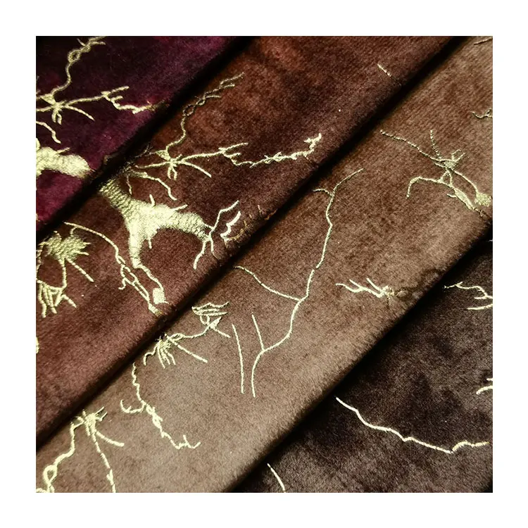 Gold Blocking Velvet Fabric Upholstery Velvet Sofa Cloth Holland Velvet Fabric For Sofa Fabrics