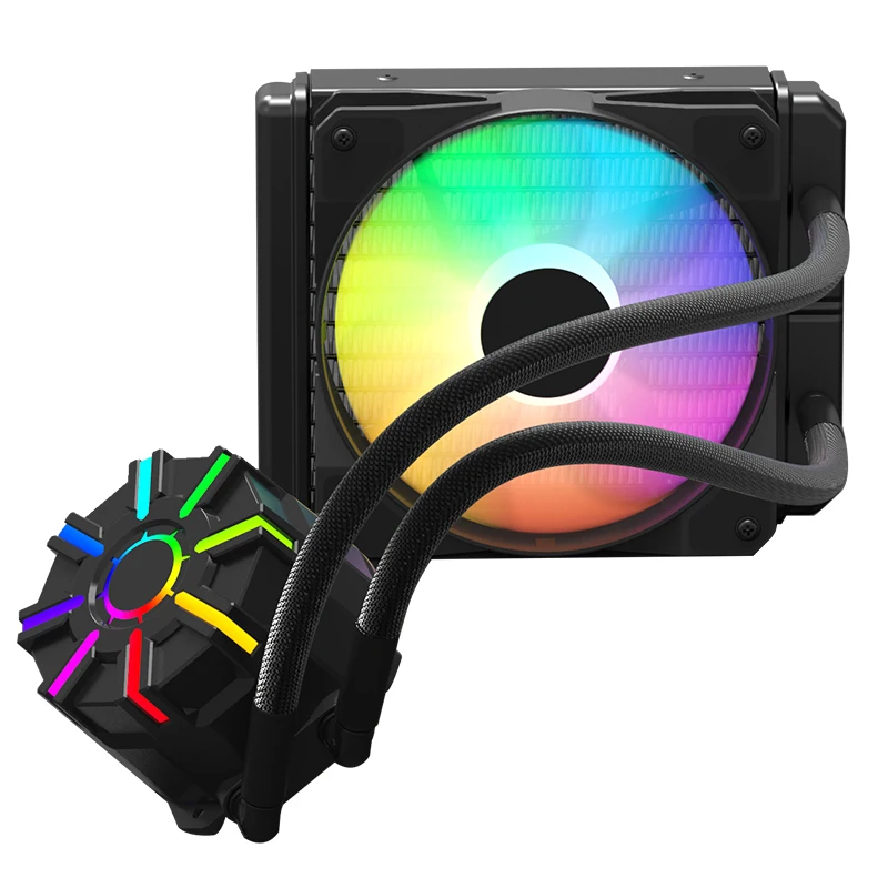 Sumond newly listed integrated CPU water-cooled radiator 12CM mute fan ARGB lamp efficiency