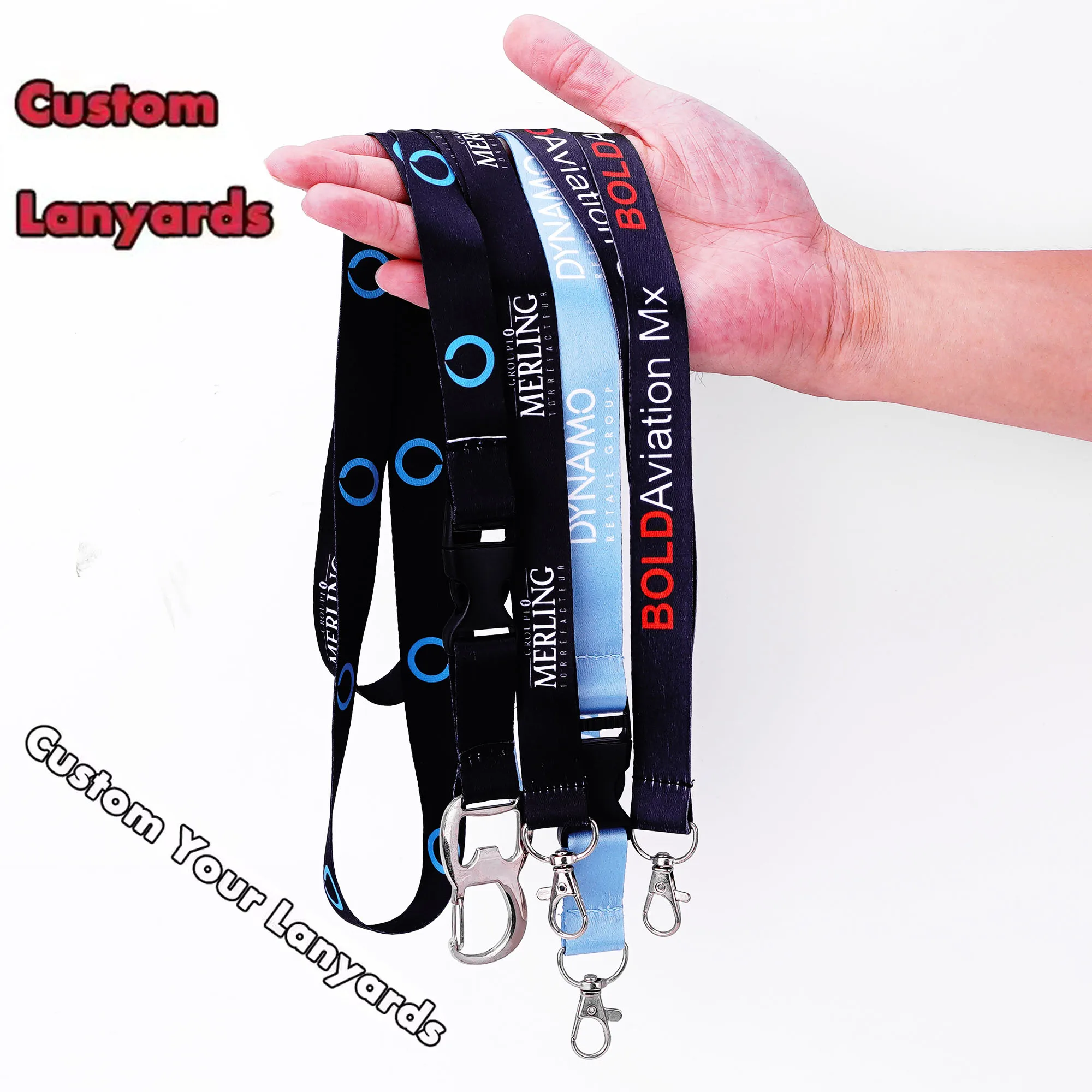 Custom Multi Color Keychain Holder Safety Polyester Funny Lanyards Id Card Neck Straps Lanyard