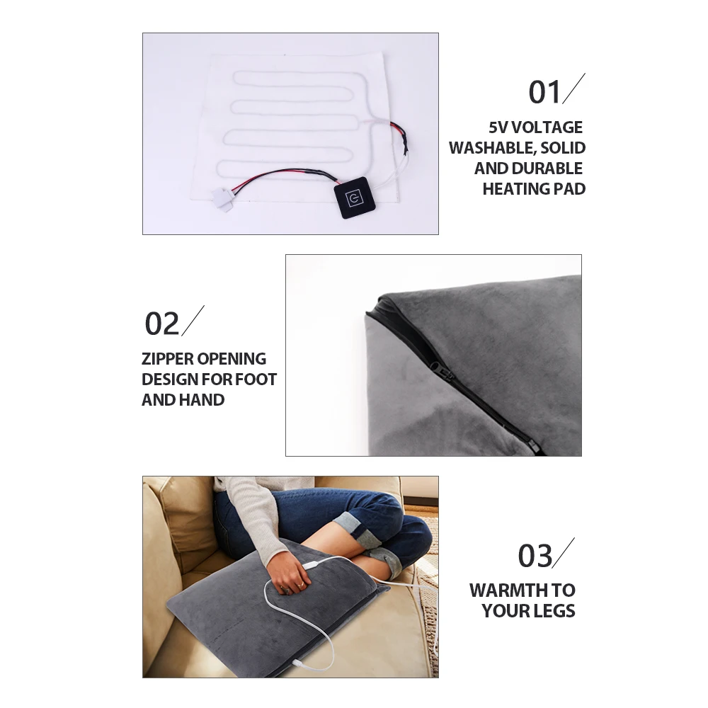 Large Heating Pads for Cramps Electric Heating Pad with 3 Fast Heating Settings
