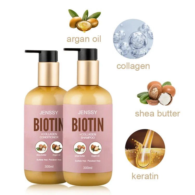 Private label sulfate free hair regrowth for women anti hair loss keratin argan oil biotin mask conditioner hair growth shampoo