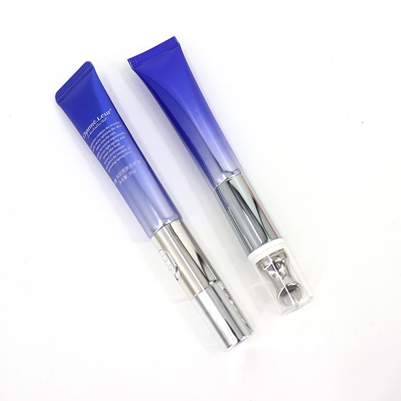 Custom Cosmetic Luxury Empty Soft Tube Packaging Vibrating Eye Cream Massage Plastic Tube With Electric Metal Ceramic Applicator