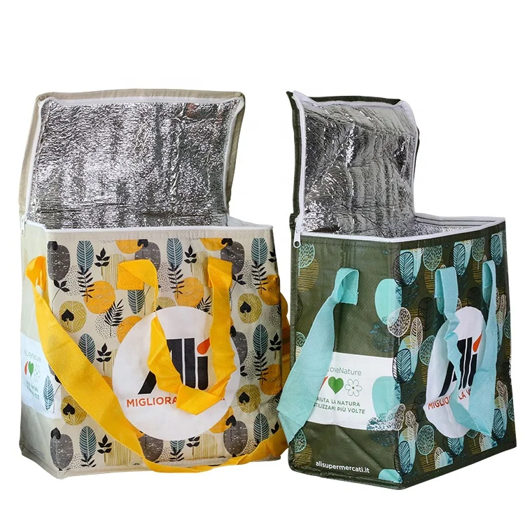 Custom waterproof pp non woven 6 can wine bottle aluminium film thermal insulated lunch cooler bags