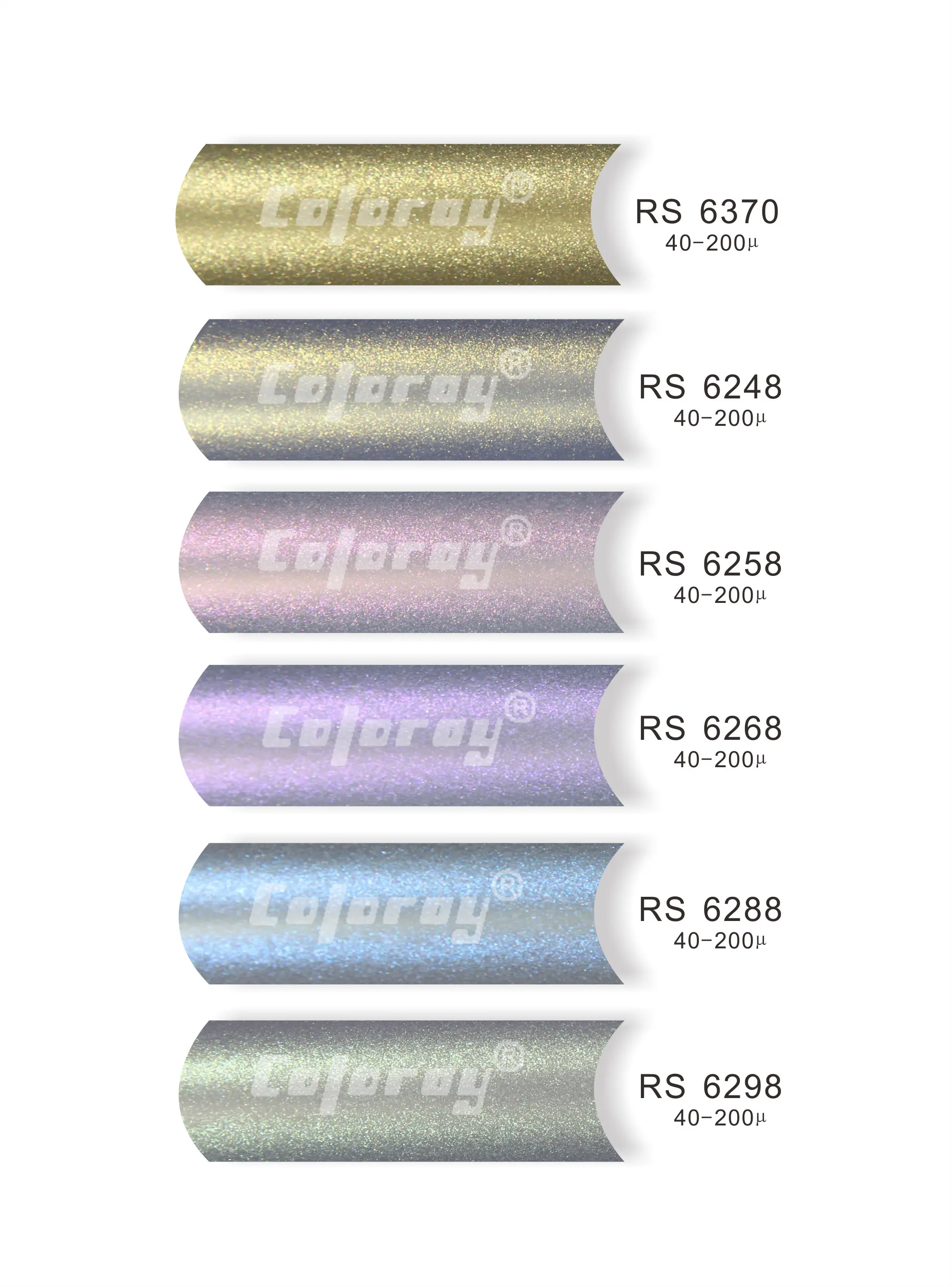 Coloray Crystal Series Effect Pigment for Industrial uses Synthetic Mica based Iron Oxides Raystal Pearlescent Pigment