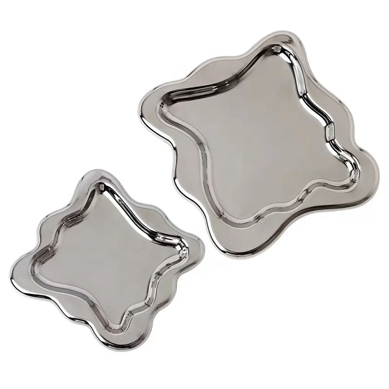 ins light luxury American ink splash square ceramic storage tray snack tray