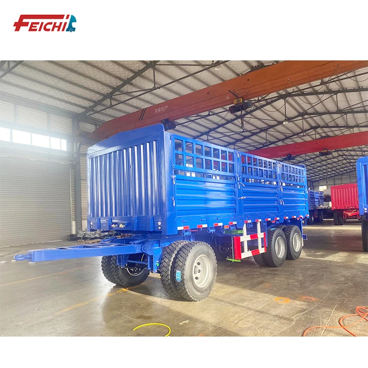 Tri-Axle Hydraulic Rear Dump trailer Tipper Semi Truck Tipping Trailer