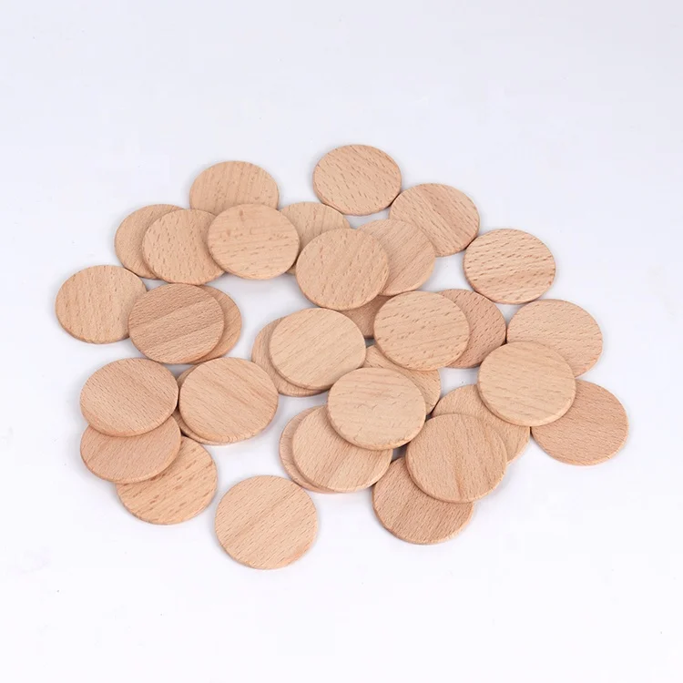 Wholesale Diy Crafts Accessories Diy Unfinished Wood Slices 37mm Beech Wood Round Slice